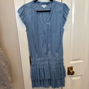 Blue Pleated Dress